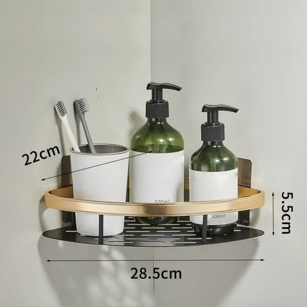 Bathroom Shelf Shampoo Rack Makeup Storage Organizer Shower Shelf Bathroom Accessories No Drill Wall Corner Shelf