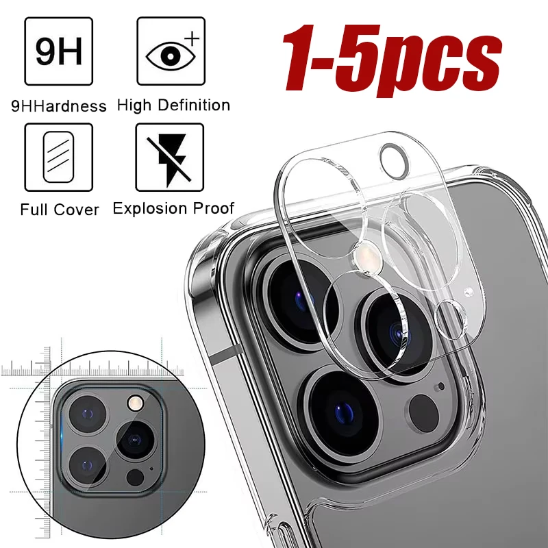 

1-5Pcs Camera Protective Glass For iPhone 16 15 14 13 12 11 Pro Max Plus Rear Len Screen Protectors Back Camera Tempered Glass