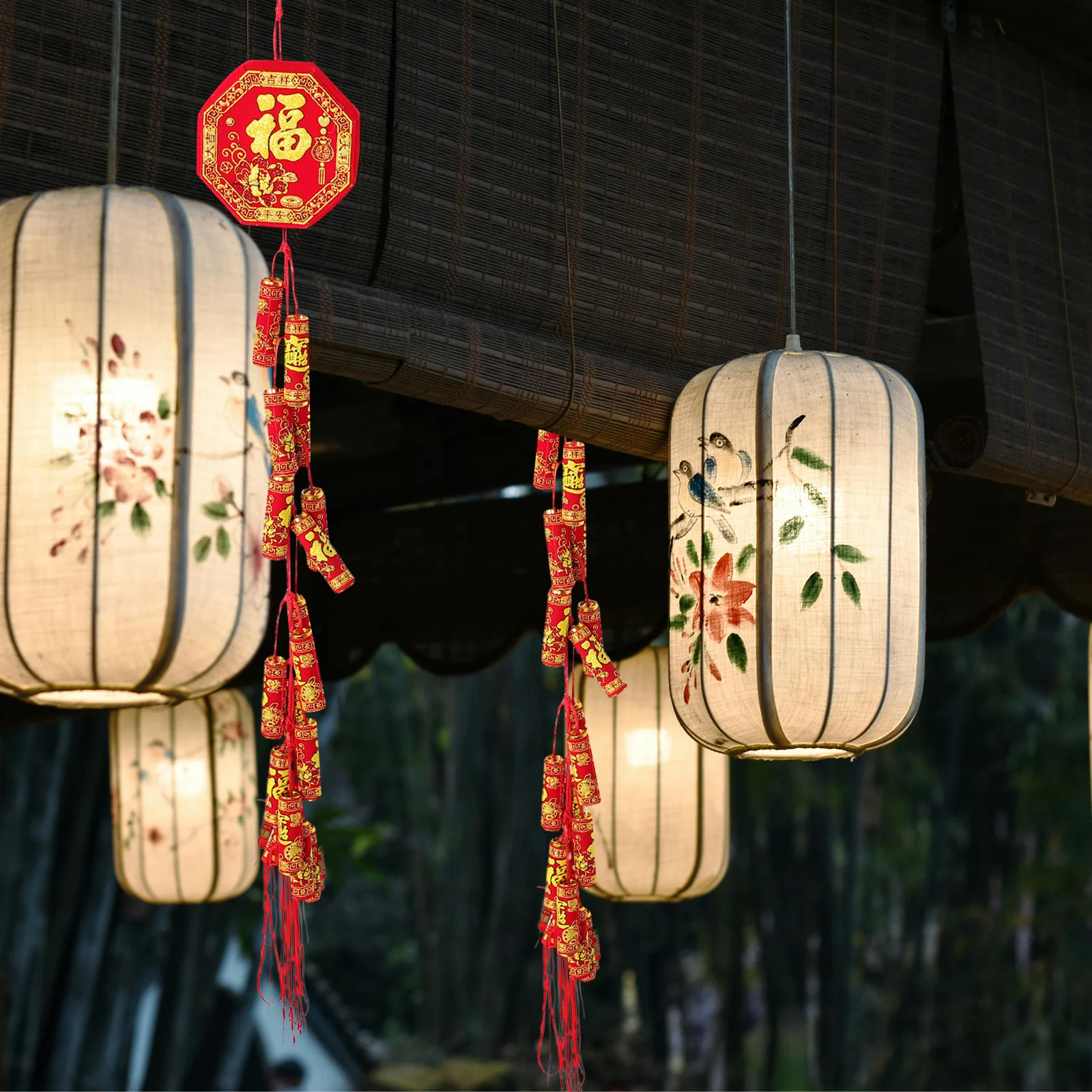 

2Pcs Simulated New Year Hanging Decorations Festive Pendant Lucky Ornament Spring Festival Indoor Outdoor Decor