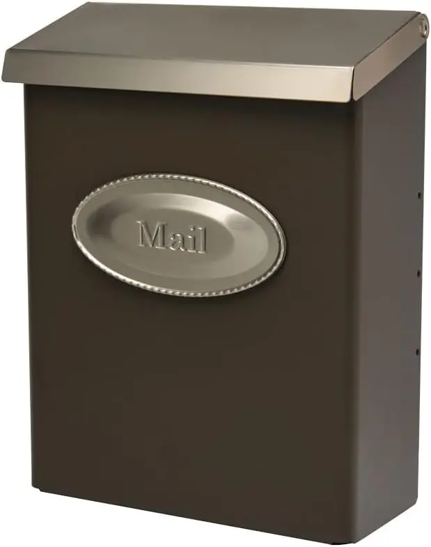 

Wall-Mount Mailbox, Galvanized Steel, Venetian Bronze, Medium
