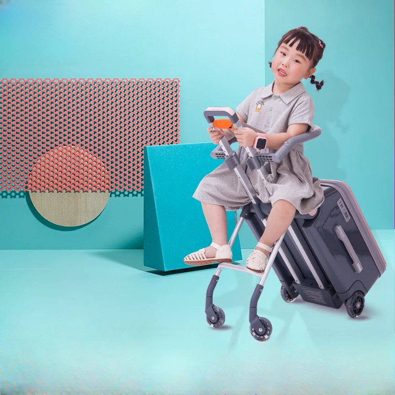 Lazy suitcases, children can sit and ride, trolley suitcases can be boarded, suitcases for men and girls walking dolls