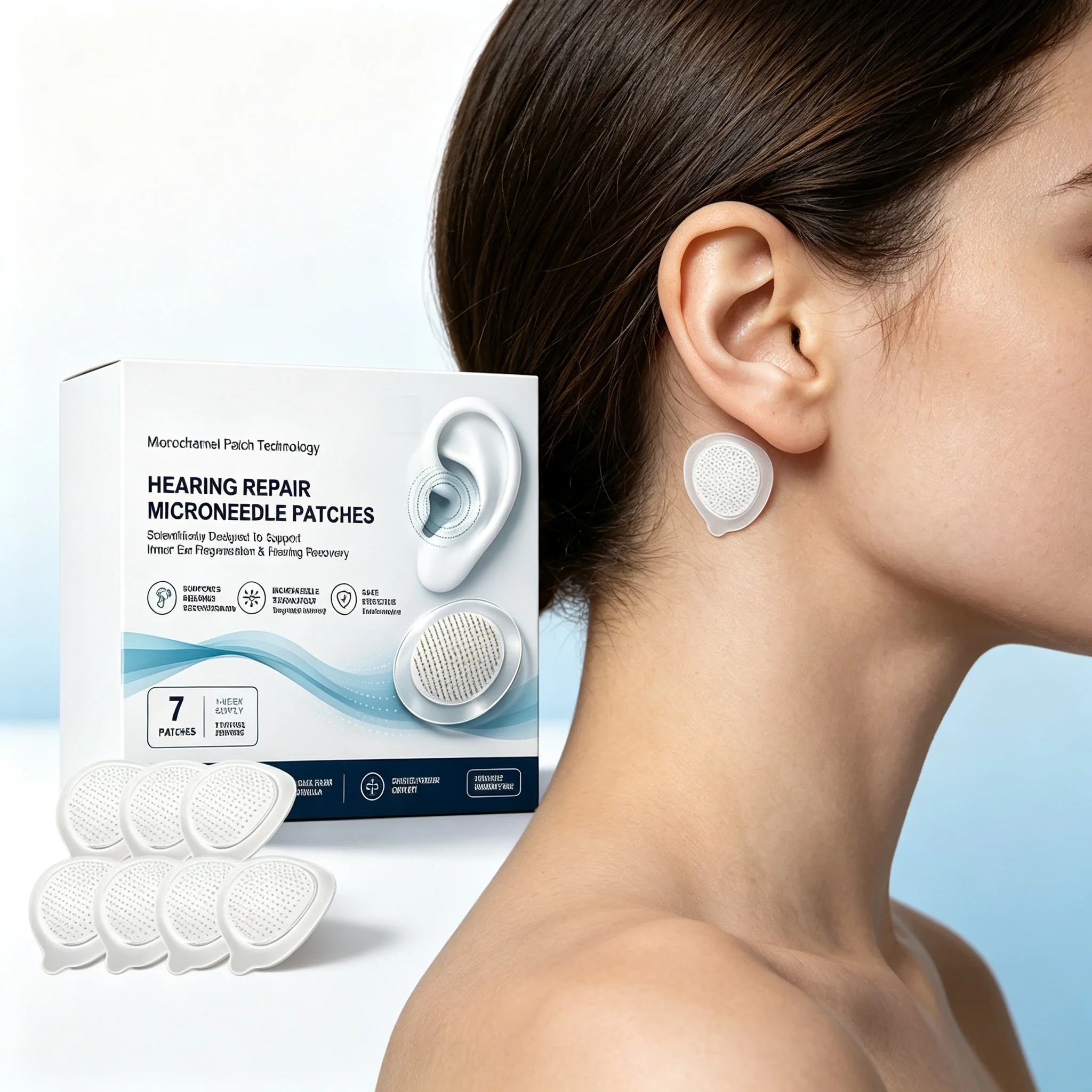 Ear Microneedle soothing Patch Relieves Fatigue, Ear Area Maintenance, Breathable, Hormone-Free, Individually Packaged for Daily