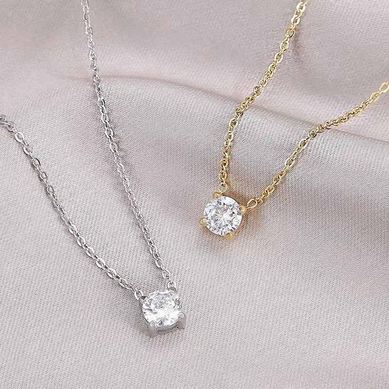 

1CT 2CT 3CT Moissanite Gemstone Pendant Necklace For Women S925 Sterling Silver Solitaire Drop Necklace Jewelry Gift
