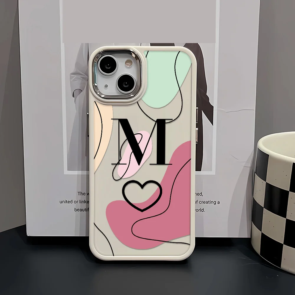 

New design pattern metal frame black and white phone case, suitable for iPhone 16,16Pro,16Pro Max, Plus to11,12,13,14,15series