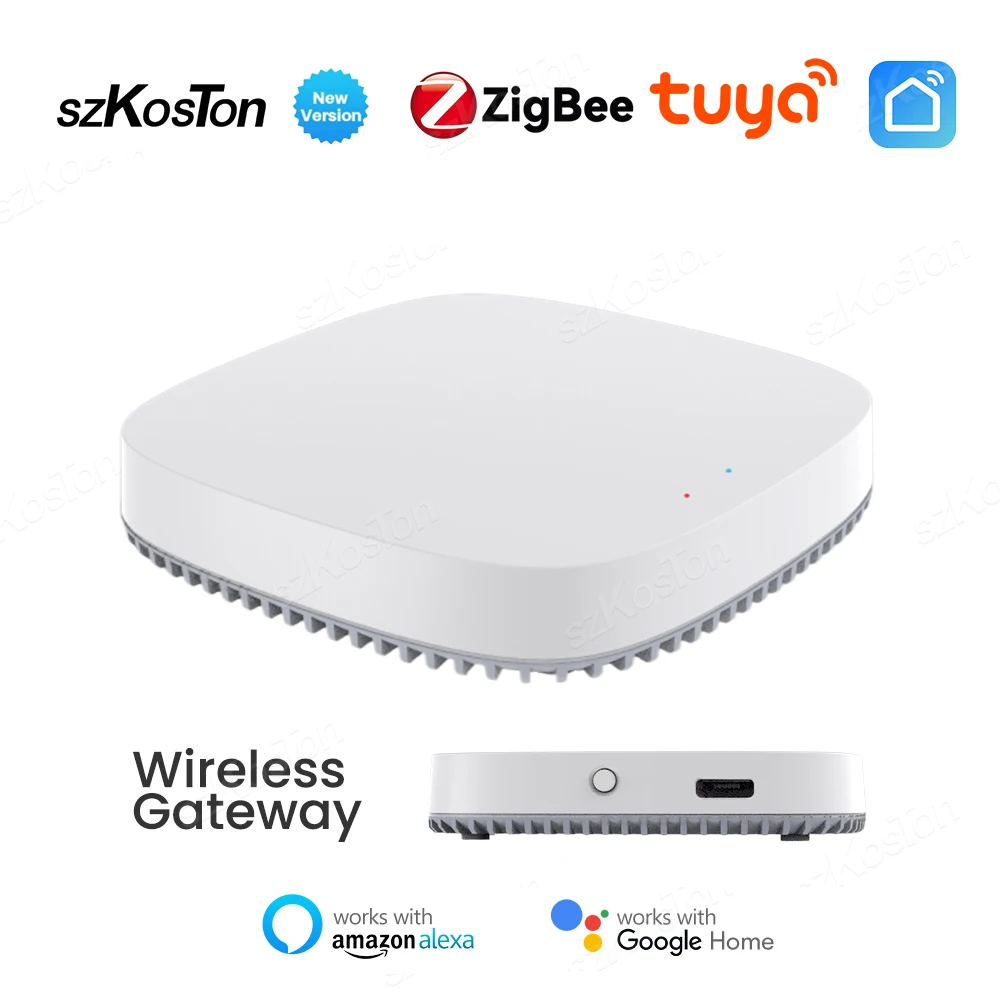 Wireless Zigbee Gateway Tuya Smart Home Bridge Hub Smart Life APP Remote Control Zigbee 3.0 Protocol Works with Alexa Google