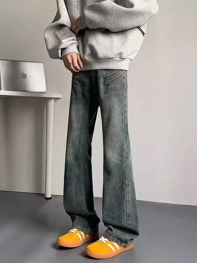 

Cleanfit американские ретро широкие джинсы мужские весенне-осенние свободные повседневные прямые брюки-трубы джинсы с высокой талией