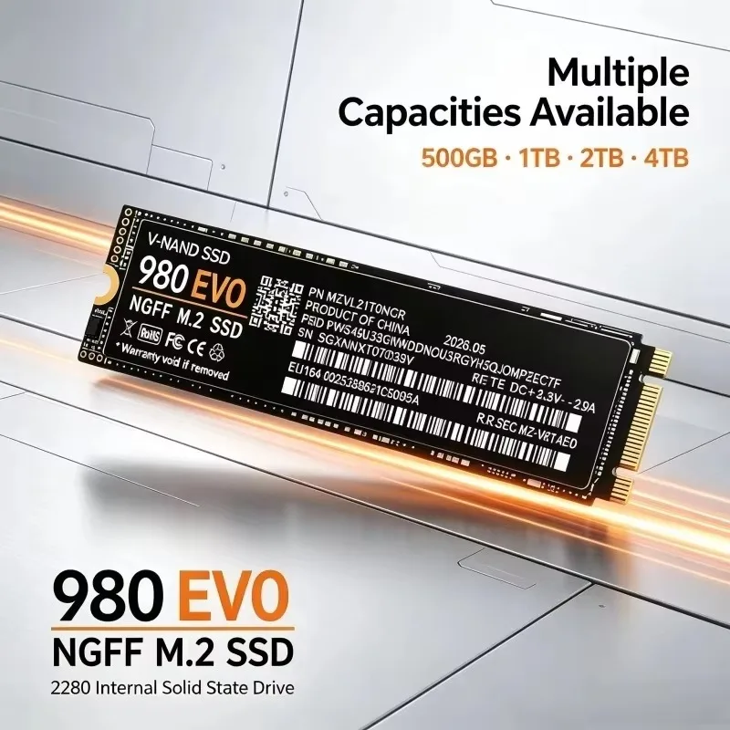 980 EVO M.2 NGFF SSD 7200MB/s TLC 3D NAND 2280 Internal Solid State Drive 1TB 2TB 4TB For Gaming Desktop Laptop PC Storage