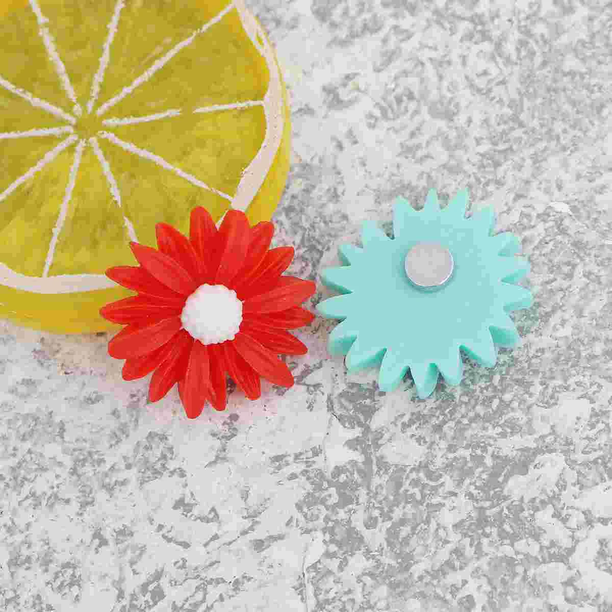 5 Pcs The Flowers Sunflower Shaped Refrigerator Magnets Magnetic Sticker for Washing Machine