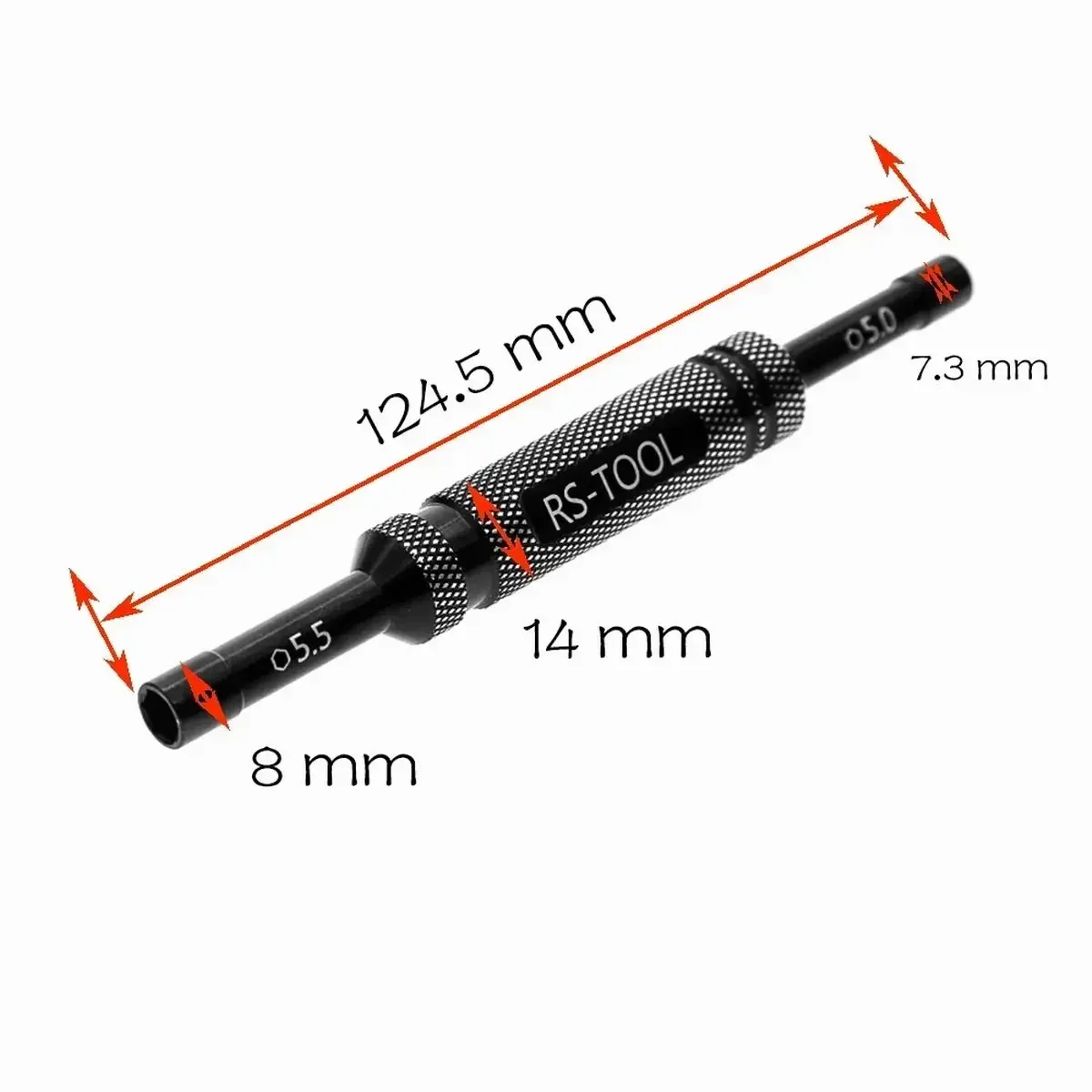 2in1 RC Tools Hex Screwdriver 5mm / 5.5mm Hexagonal Socket Tool For HUDY #170005 RC Car Boat Drone Aircraft Quadcopter