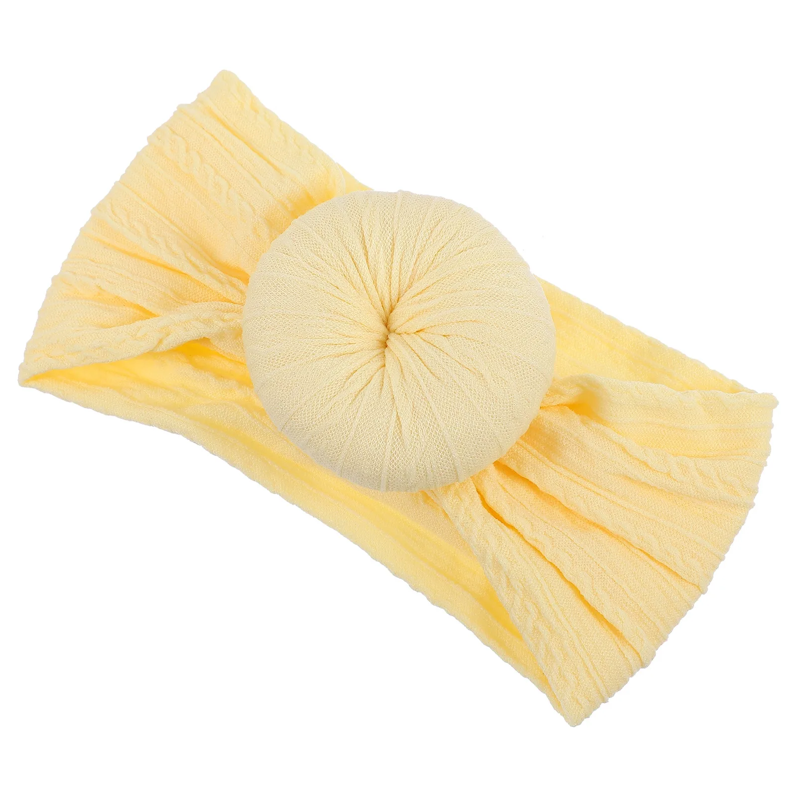 Diadema de donuts con nudo, turbante, banda para el cabello suave, elástica y delicada para uso en guarderías y hospitales