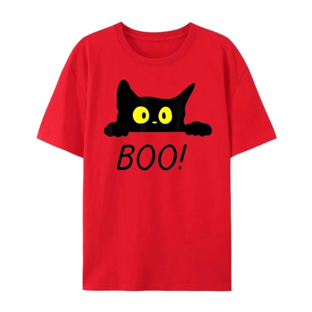 

Милая мультяшная буква BOO с принтом, модная повседневная женская футболка с короткими рукавами и круглым вырезом