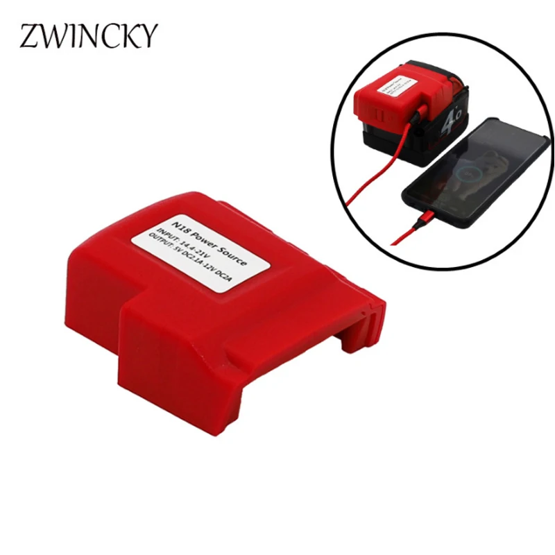 

USB-порт постоянного тока 12 В для Milwaukee, адаптер зарядного устройства, источник питания 49-24-2371 18, аксессуары для электроинструментов с аккумулятором
