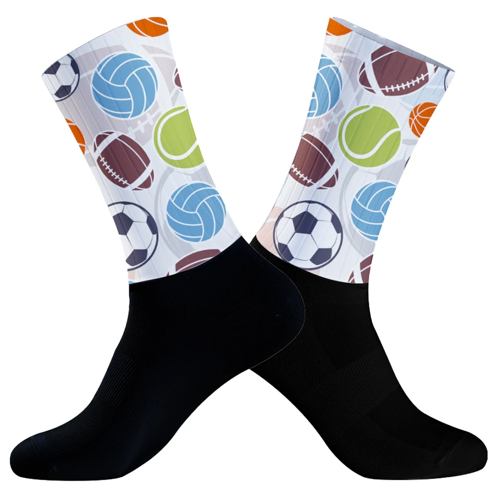 Chaussettes de sport de compression professionnelles pour hommes et femmes, chaussettes de football, chaussettes de course, chaussettes de cyclisme, chaussettes de vélo coordonnantes, chaussettes de sport de rue, nouveau