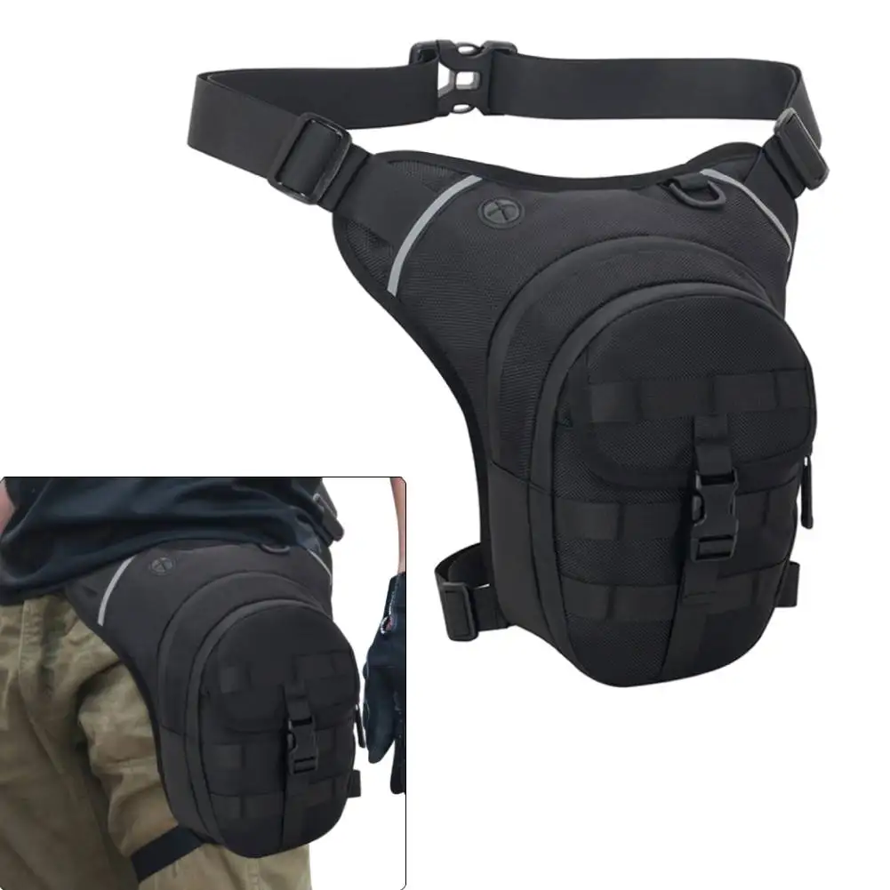 

Motorcycle Drop Leg Bag Motorcycle Thigh Bag Waterproof Outdoor Waist Bag Multi-Function Breathable for Hiking Climbing Fishing