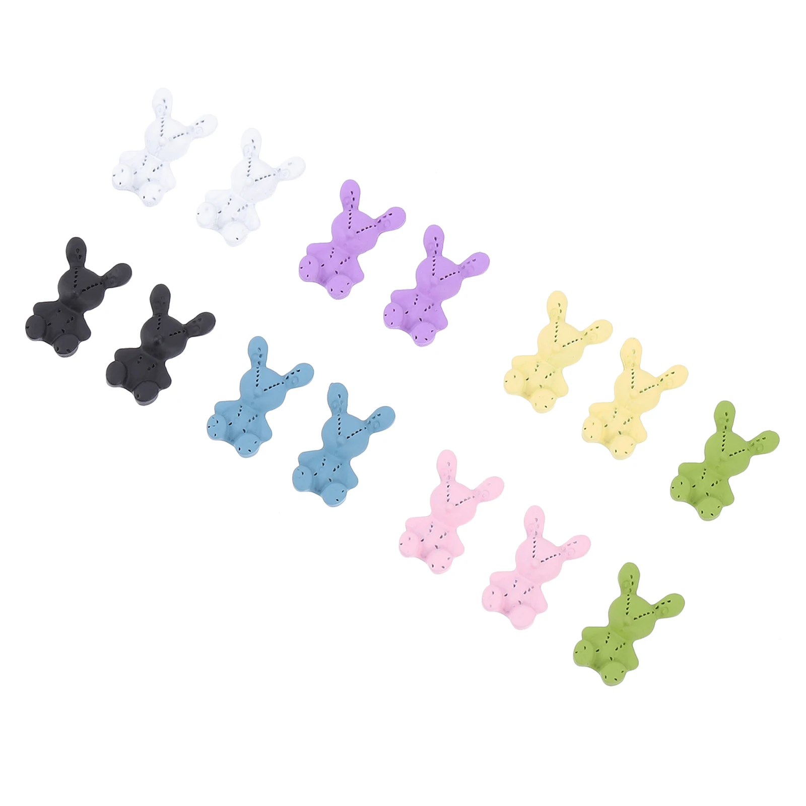 

14pcs Metal Nail Decorations Premium Durable Mini Rabbit Manicure Stickers Creative Diy Nail Art Supplies For Women Gift