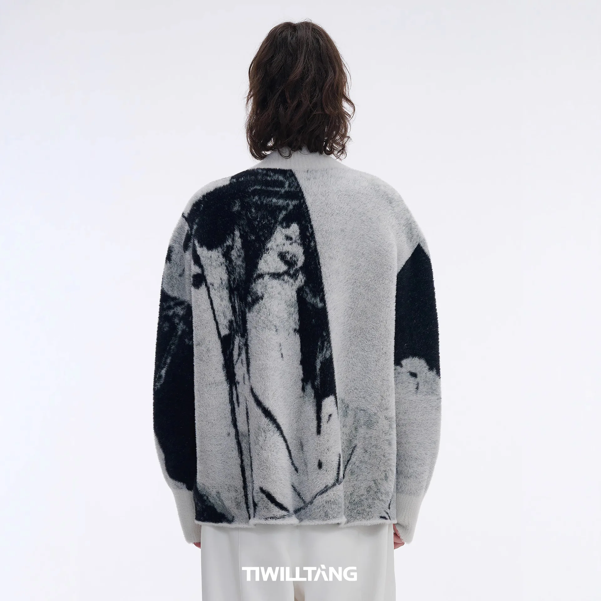 Unsiex Knitting Cardigan 2025 Autumn Winter Man Women Knitting Sweater Nspired Faux Mink Knit Sweater