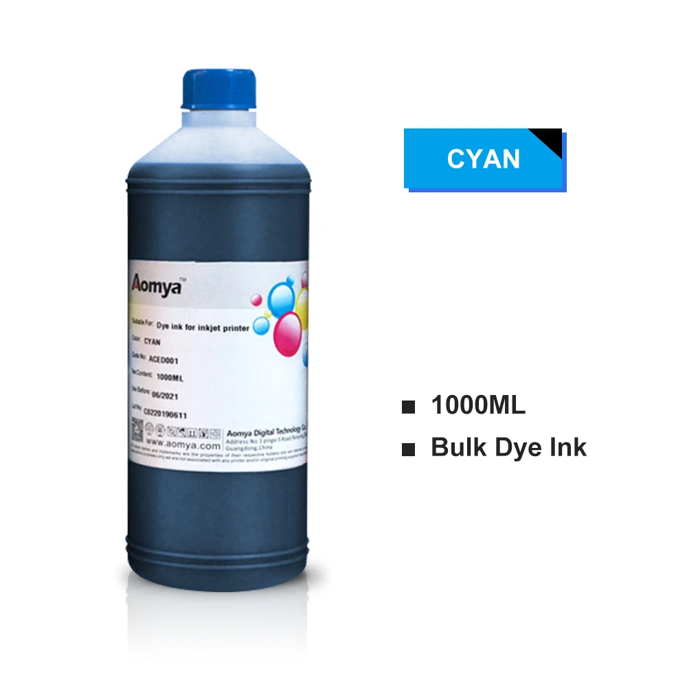 1000ML Dye Ink For Canon PFI 102 120 320 703 707 107 Refill For TM-200 TM200 TM-205 TM-300 TM-305 TM300 iPF 830 840 850 Printer