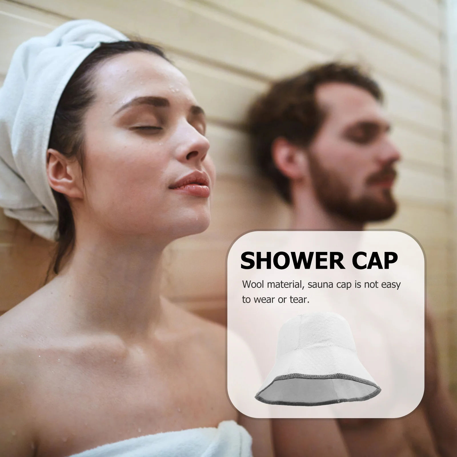 

Thick Water Absorbent Wool Sauna Hat Breathable Lightweight Sauna Room Bath Accessories Shower Accessories for Shower