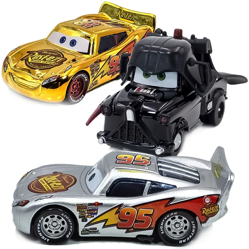 Lega Disney Pixar Cartoon Car Cars Gold Lightning Mcqueen Toys figurine Collection modello in metallo bambini ragazzi regalo di compleanno giocattoli