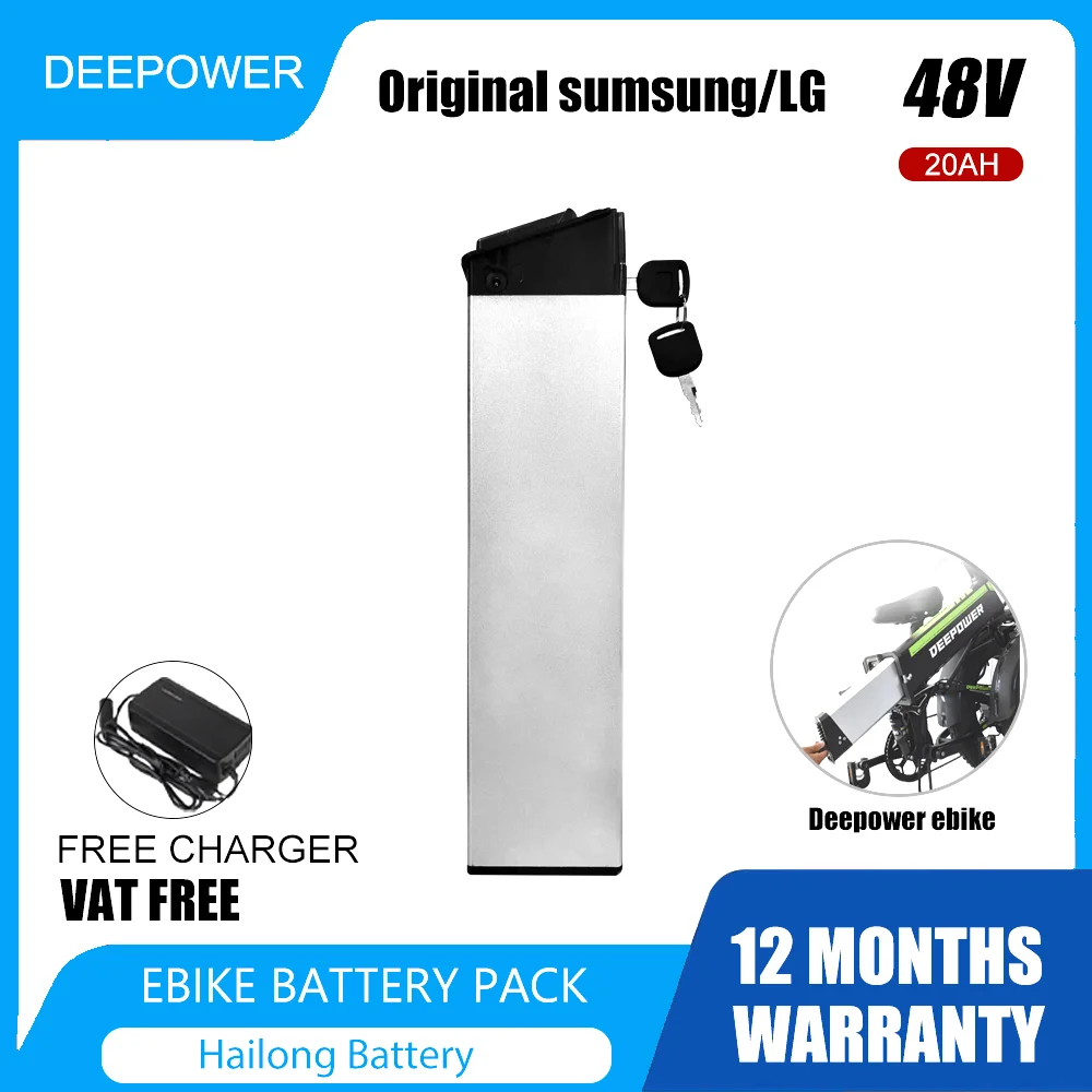 

DEEPOWER H20pro A1 Orginal 48V Ebike Battery 17.5Ah 18650 lithium battery Folding Built-in Electric Bike Battery Spare batteries