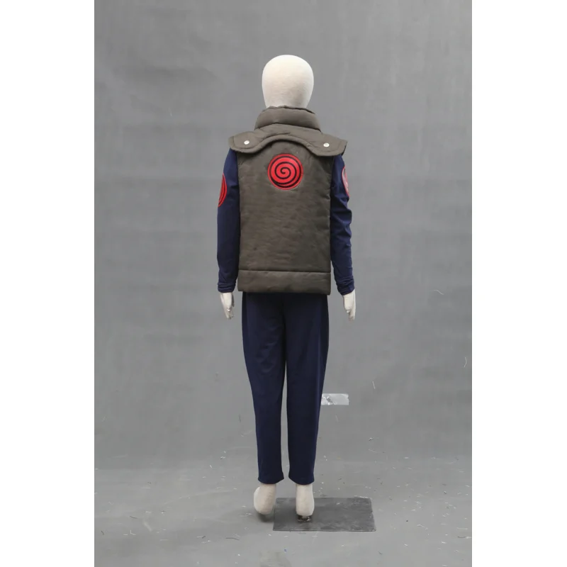 2025 Nuovo Costume Anime Giapponese Ninja Cappotto Shinobi Hatake Kakashi Cosplay Cartone Animato Verde per bambino e uomo comico co