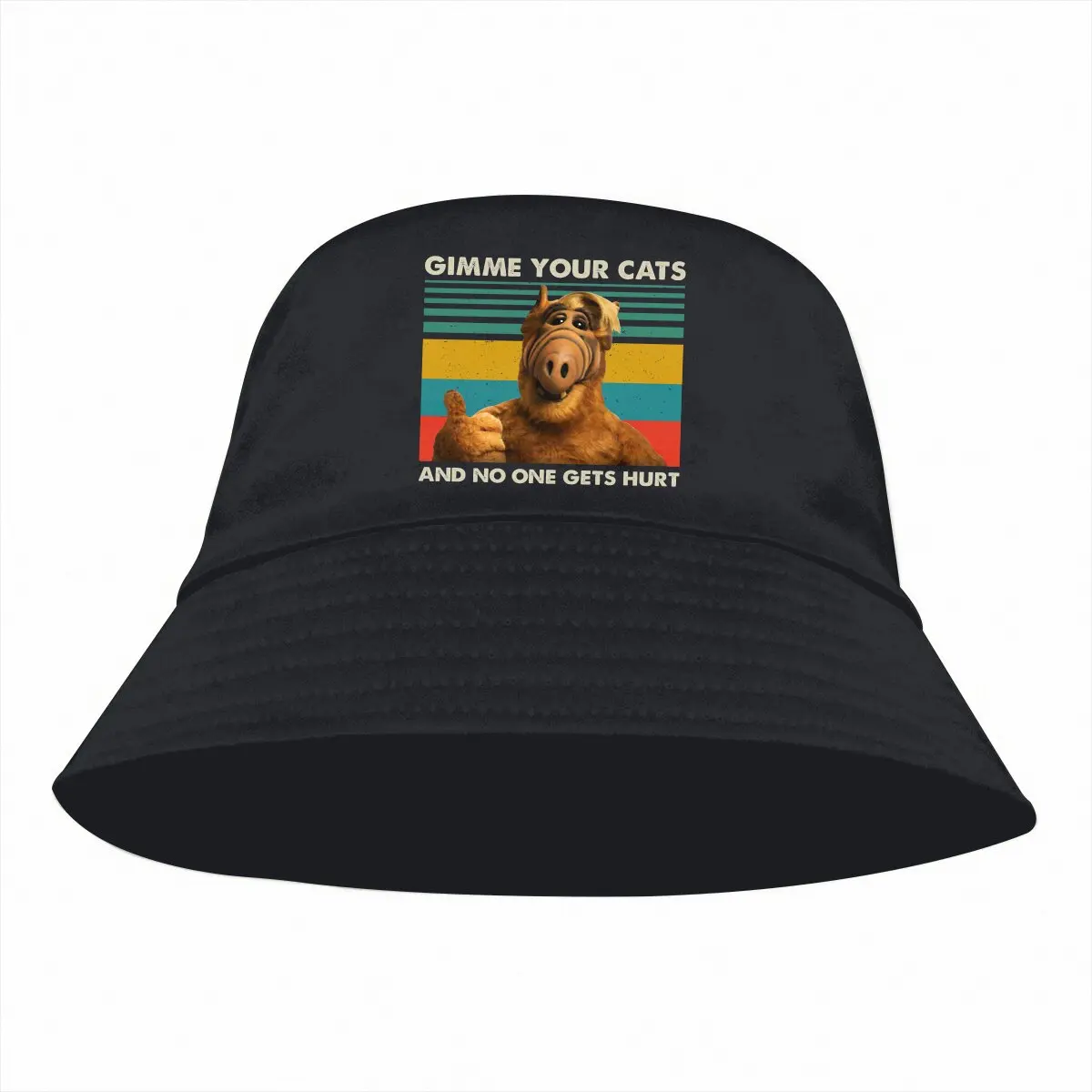 ALF The Animated Series Bucket Hat Retro Gimme Your Cats Men's Women's Fisherman Cap Hip Hop Beach Sun Fishing Hats