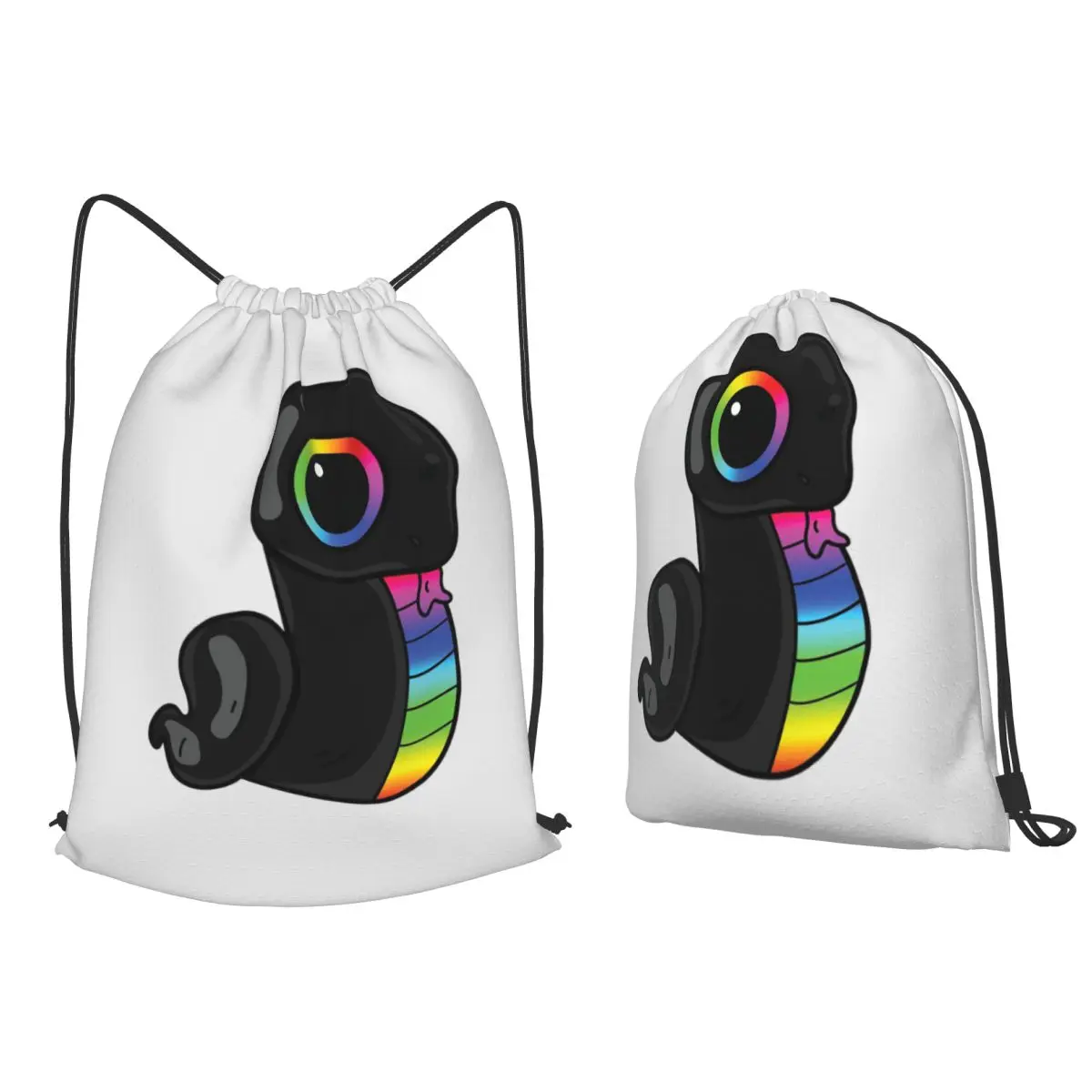 Sneki Snek Fan Design Razer RGB Sticker Backpacks Multi-function Drawstring Bundle Pocket Sports Bag Book Bags for Travel School