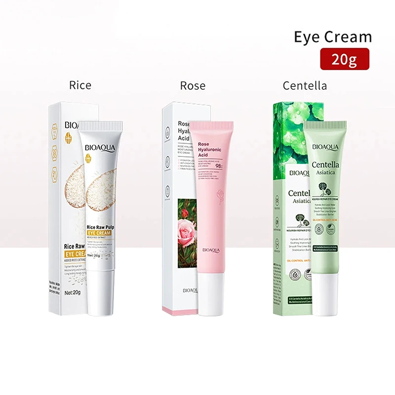 

Крем для глаз BIOAOUA Rice Whitening, увлажняющий, уменьшающий темные круги, подтягивающий, осветляющий, 20 г