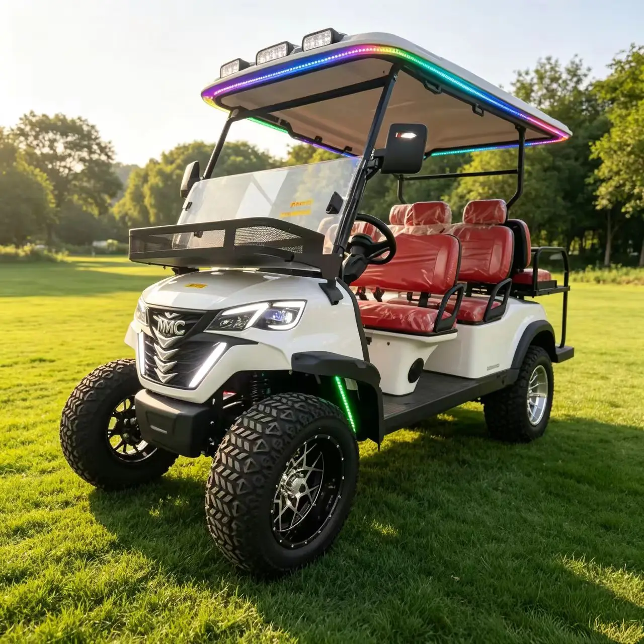 2026 New MMC Brand off-road tires aluminum alloy frame CE 48/60/72V Electric Golf Cart 2/8 Seat Electric Golf Buggy Cart