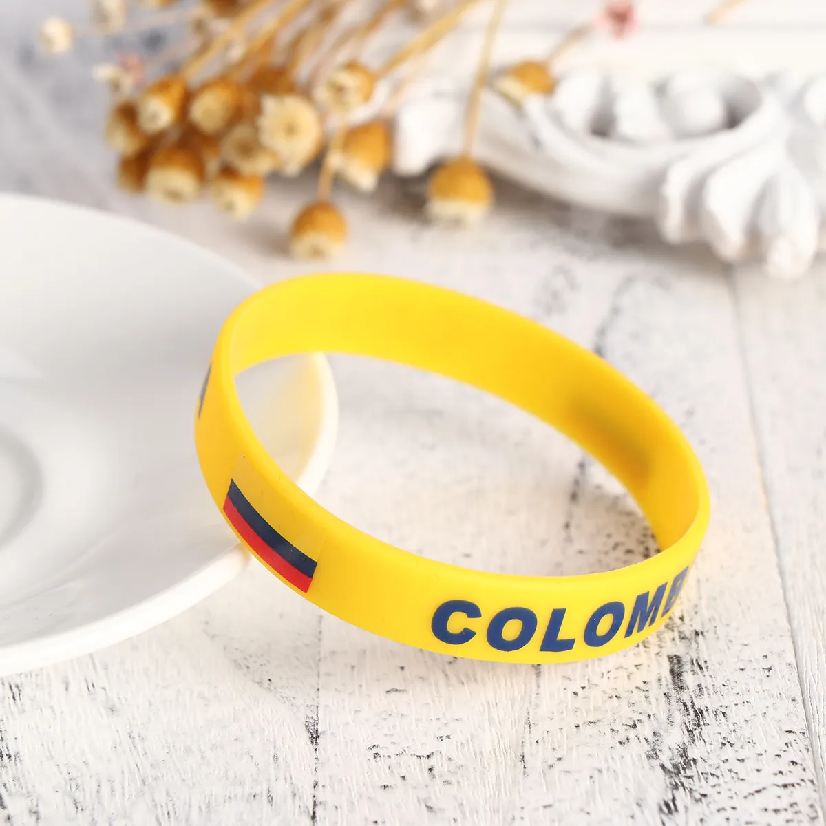 5pcs Soft Silicone National Flag Wristbands for Sports, Football Fans, Outdoor Cheer, Country Pride Bracelets