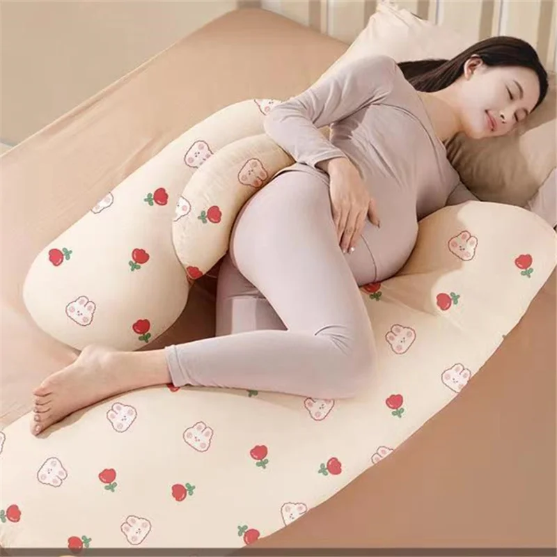 Almohada multifuncional de algodón para mujeres embarazadas, cojín especial para dormir de lado, cuatro estaciones, universal