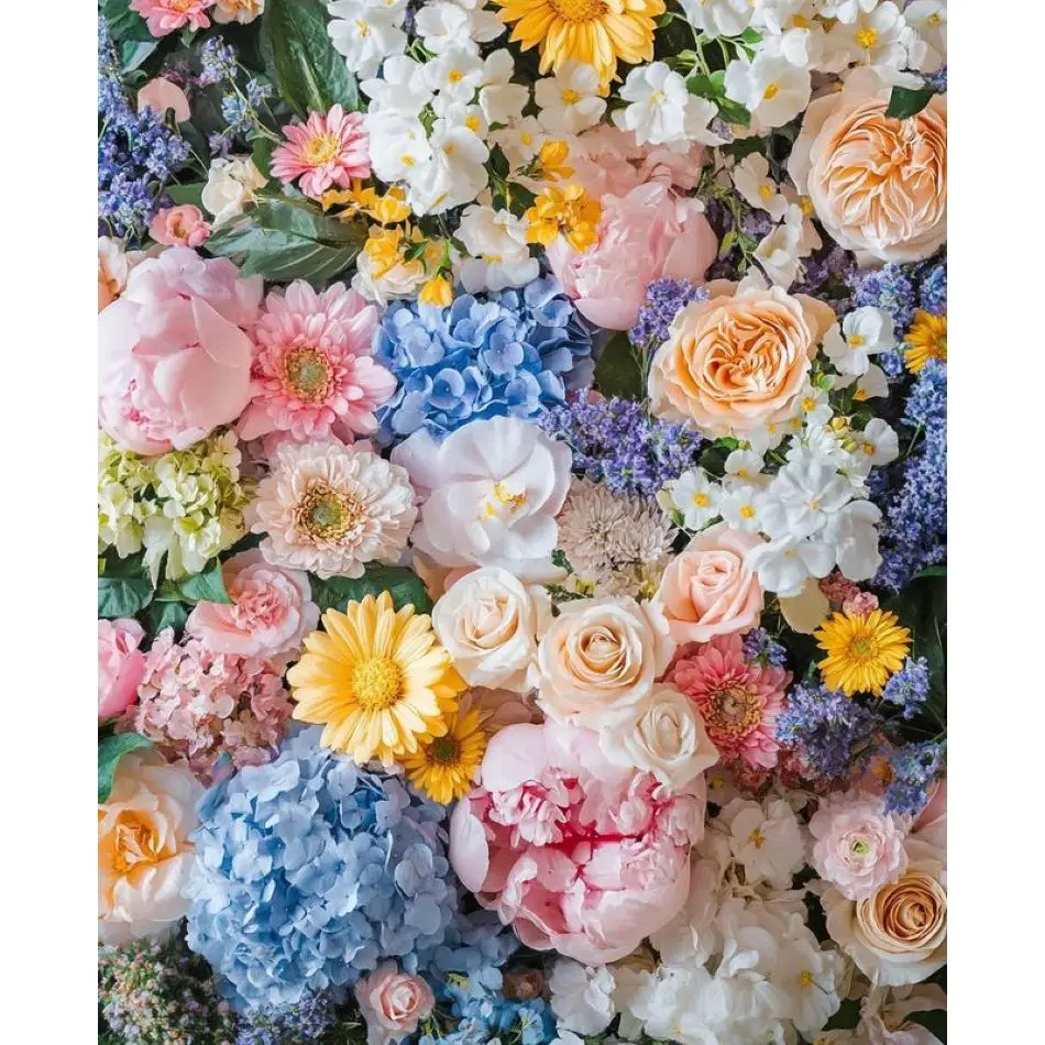 RUOPOTY Diamond Painting Kit Adults Crafts Diamond Diverse Flowers Embroidery Flower Full Round Interior Home Wall Decor Diamond