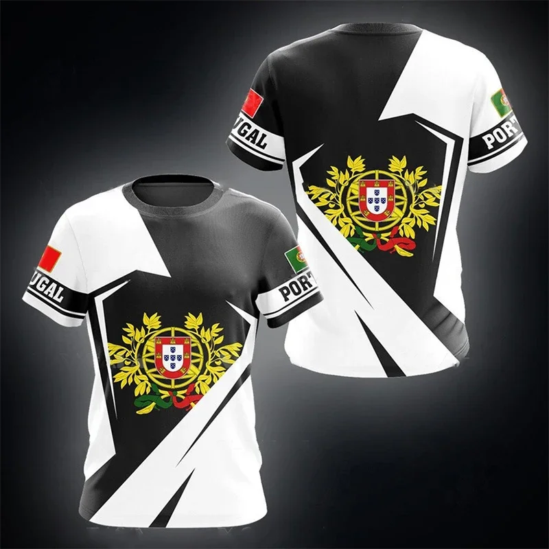 Portugal Flag 3D Printed T-Shirts Men Women Casual Fashion Streetwear Oversized Short Sleeve T Shirt Male Tees Tops Man Clothing