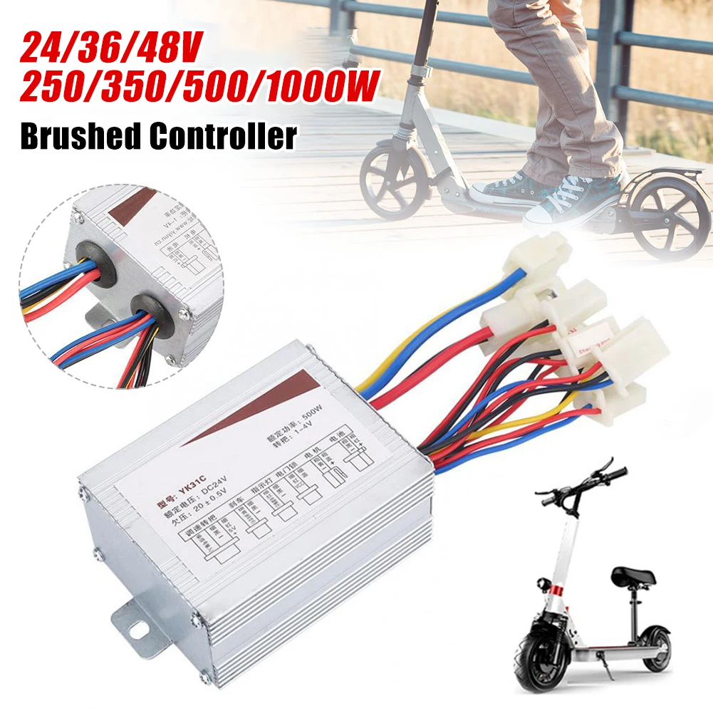 250/350/500W/1000W 24V/36V/48V DC Electric Bike Motor Brushed Controller for Electric Bicycle Scooter Ebike Controller Accessory