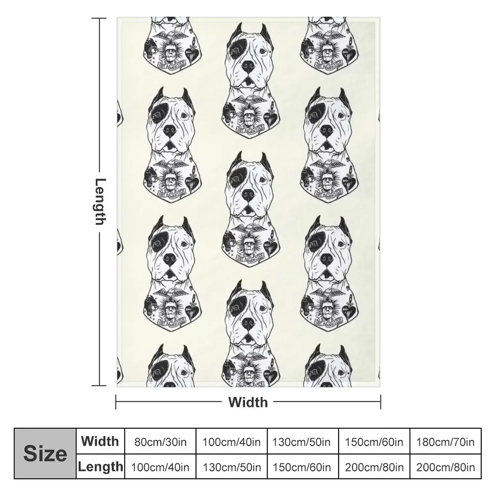 American Pitbull Tattooed Throw Blanket Softest christmas gifts decorative Sofa Blankets