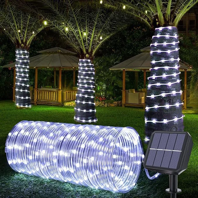 

LED Festoon Tube Rope String Light Garden Fence Wedding Party Valentine's Day Ramadan Decoration Garland Solar Outdoor Lights