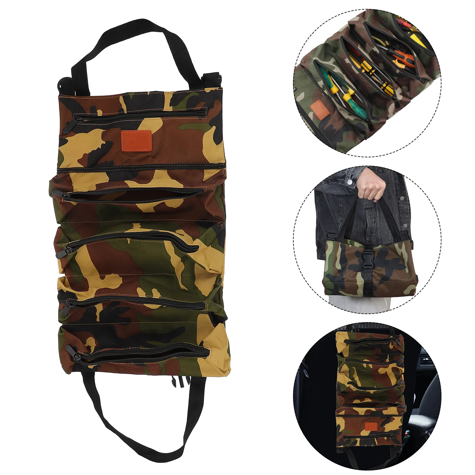 1Pcs Car Tool Bag High Class Material Large Capacity Hanging Pouch Electrician Storage Easy to Use Strong Durable Non-Slip Strap