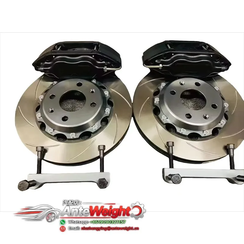 Racing New Front 4-Piston Big Brake Caliper Kit 7600 Compatible 1998-2020 GK5 GE8 EK9 Abarth for 323 Aluminum Alloy