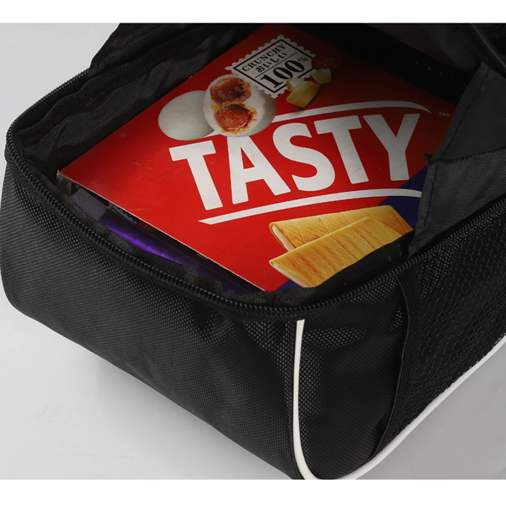 

Bike Handlebar Bag Multifunctional Durable Storage Pouch For Repair Tools Phone Money Easy Install Foldable Black For Mountain
