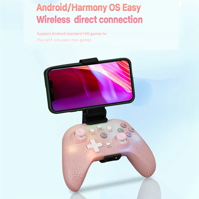 

Ns21 Wireless Game Console+Stand For Switch/Ps3/Ps4/Android/Ios 6-Axis Gyro Joystick Dual Motor Bluetooth Gamepad Durable B