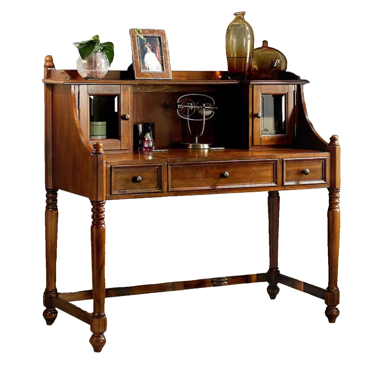 

American solid wood dresser, small apartment, European dressing table