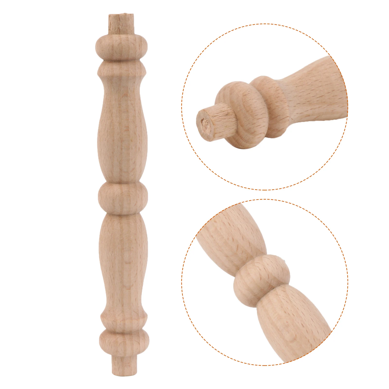 Unpainted Wood Spindle Baluster for Home Restaurant Decor 5.51
