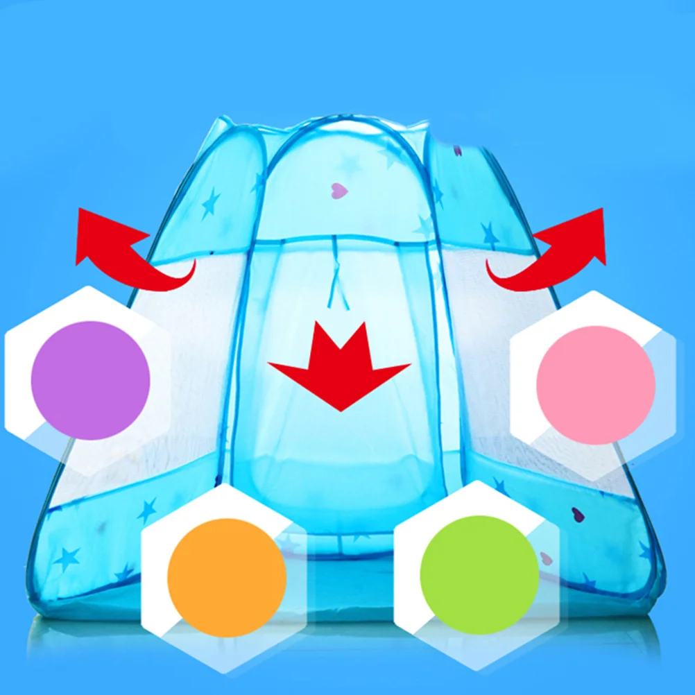 Crianças hexágono jogar tenda casa de jogo do bebê tenda casa para o jardim de infância azul durável superfície lisa fácil de limpar com sabão suave