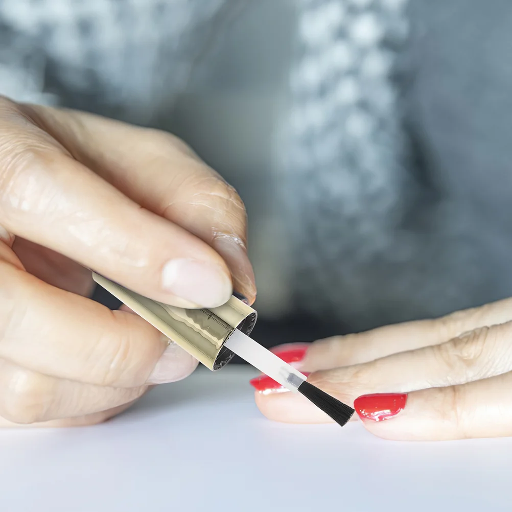 10 Uds. De tapas de botellas de repuesto para esmalte de uñas en Gel, cepillo para botellas con suministros de salón