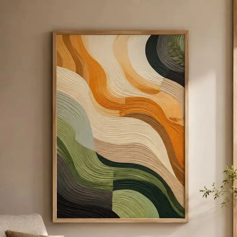 Affiche en tissu Harmonie des forêts, impression sur toile, œuvre d'art de décoration intérieure de haute qualité pour chambre à coucher, salon, bureau