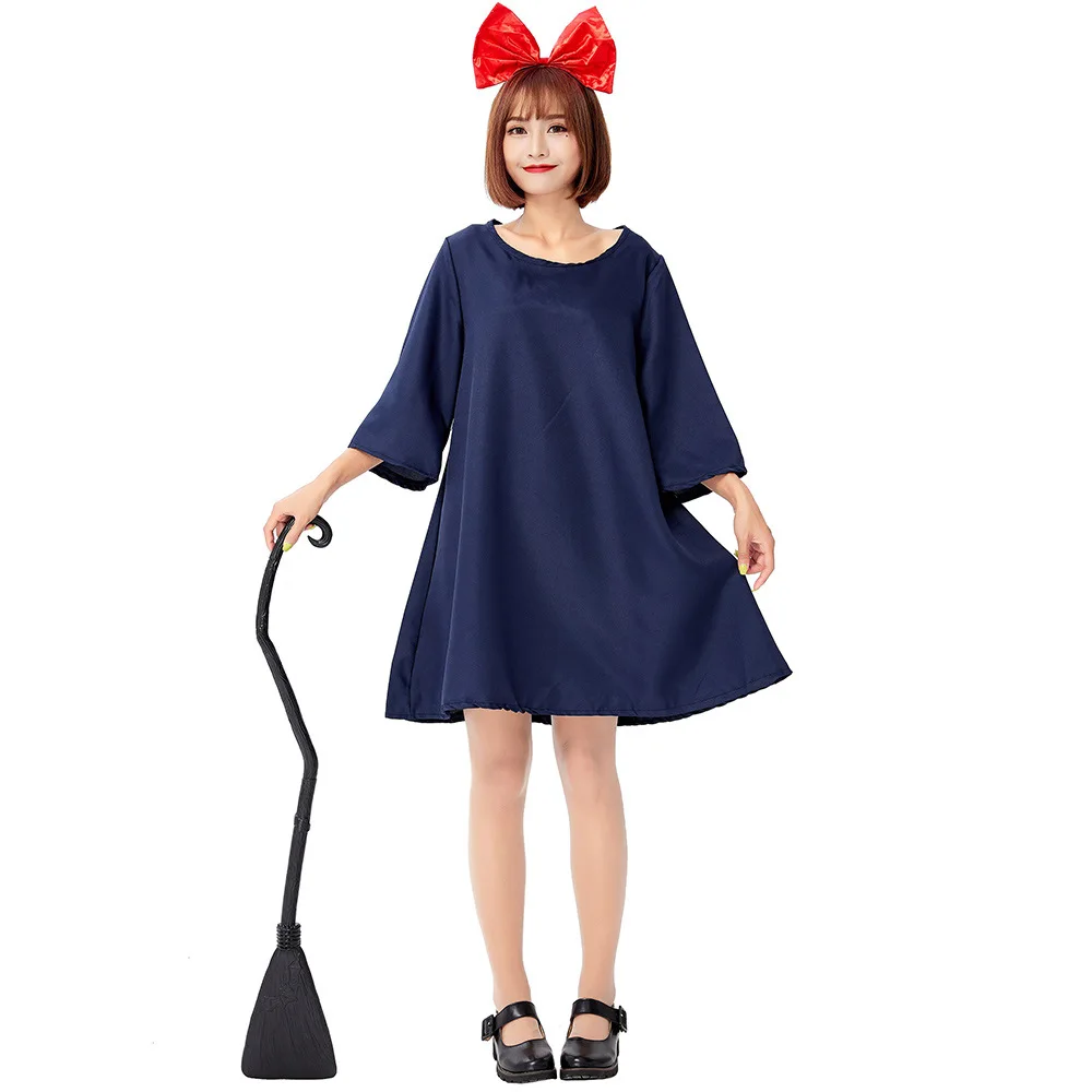 Costumes de cosplay d'Halloween pour adultes, service de livraison de Kiki, vêtements de sorcière japonais minimalistes Kawaii, exportation vers le Japon