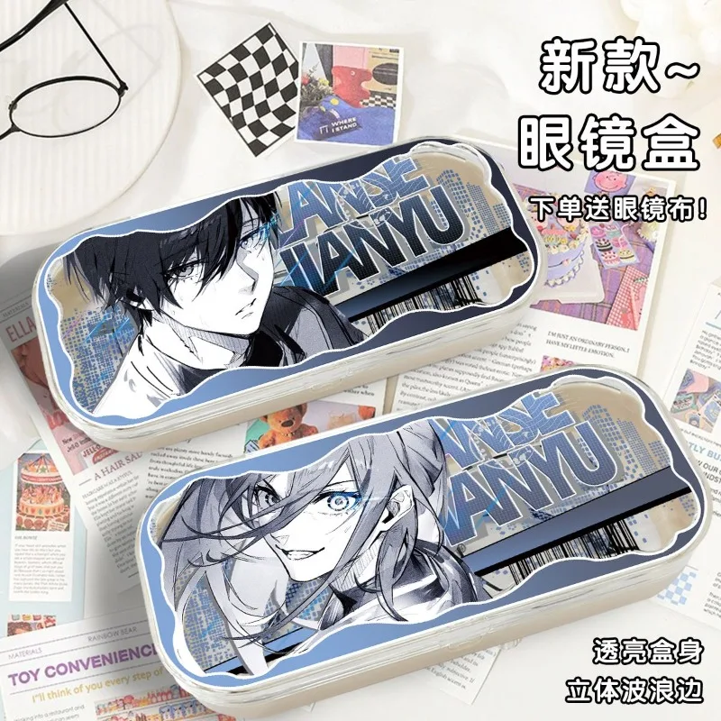 New Blue Lock Yoichi Isagi Meguru Seishiro Nagi Anime Cartoon Cool Glasses Case Creative Personality Large Capacity Storage Box