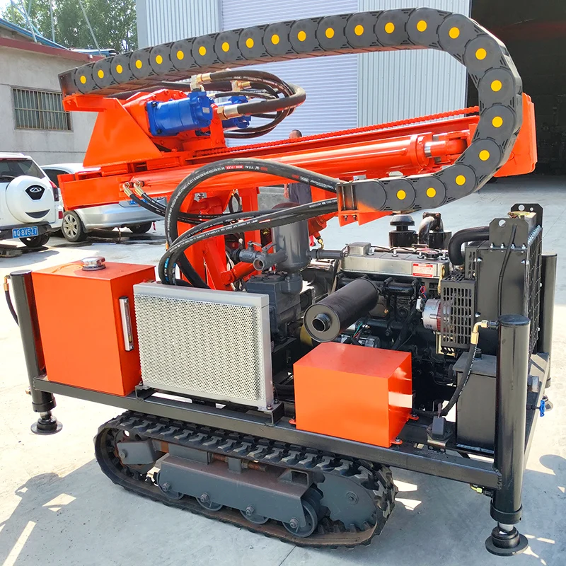 Customizable powerful crawler water well drilling rig 200m depth portable hydraulic drilling water well drilling rig