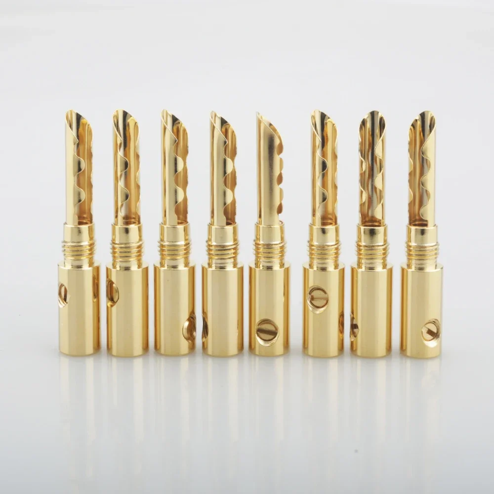Śruba HIFI typ BFA 4mm wtyczka bananowa złącze kabla głośnikowego audio pozłacana miedź wtyczki Z końcówki wzmacniacza Hi-Fi