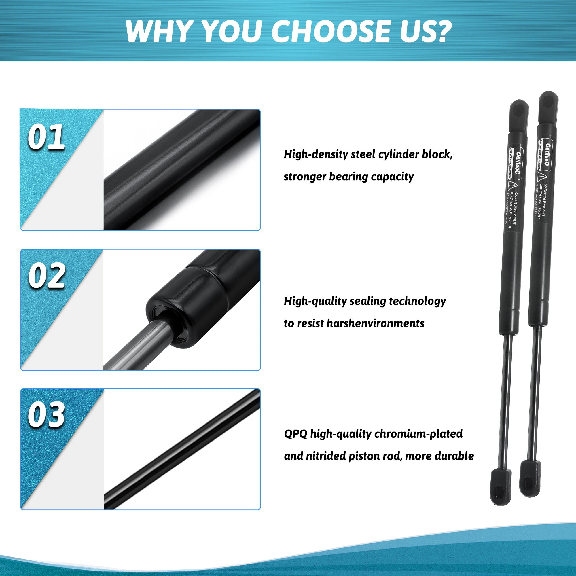 

2Pcs Car Front Hood Lift Support Gas Spring Struts For Infiniti G25 G35 G37 2007-2013 Q40 2015-2016 Shock Absorbe